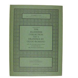 Sotheby's Auction Catalog Ellesmere Collection Part II Drawings Romano 1972